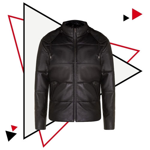 Leather Puffer Jacket