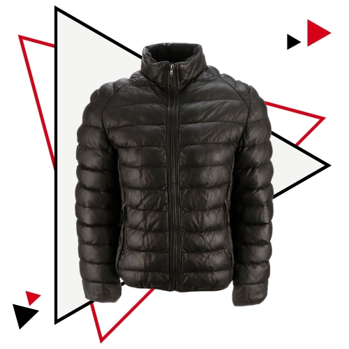 Leather Puffer Jacket