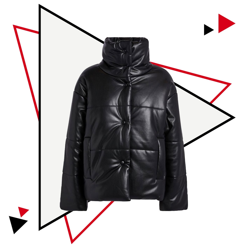 Leather Puffer Jacket