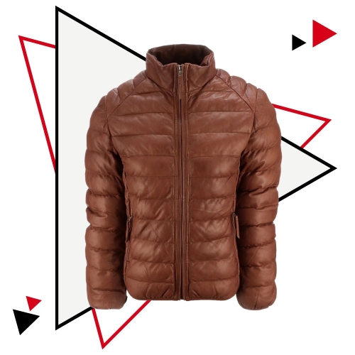 Leather Puffer Jacket