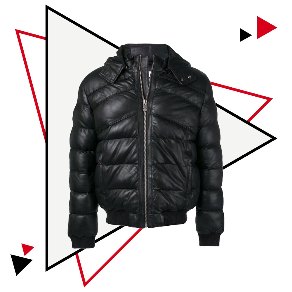 Leather Puffer Jacket