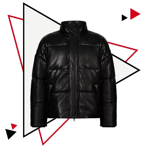 Leather Puffer Jacket